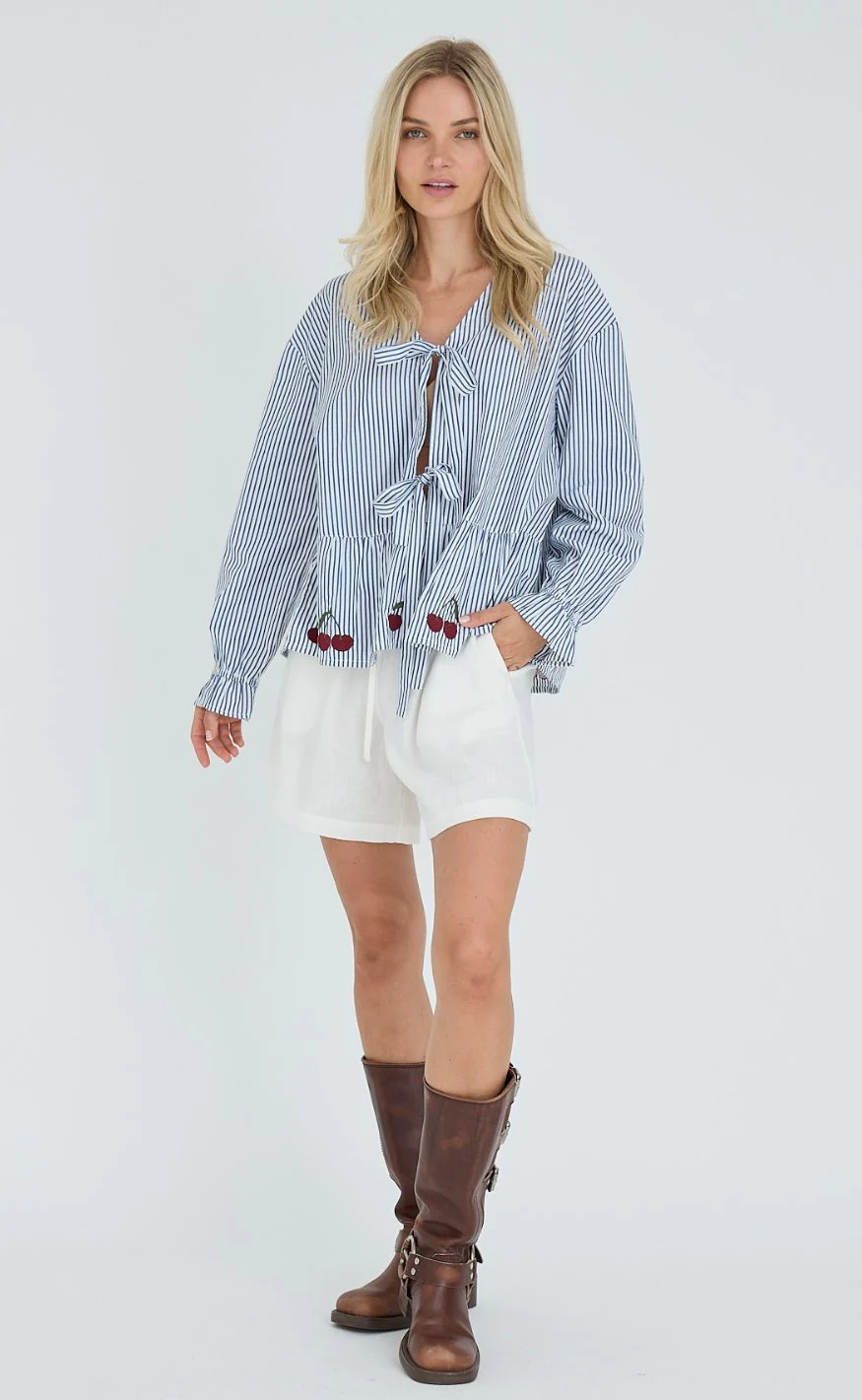 A-View Bluse - Alize - Blue/White Stribe - Image 3