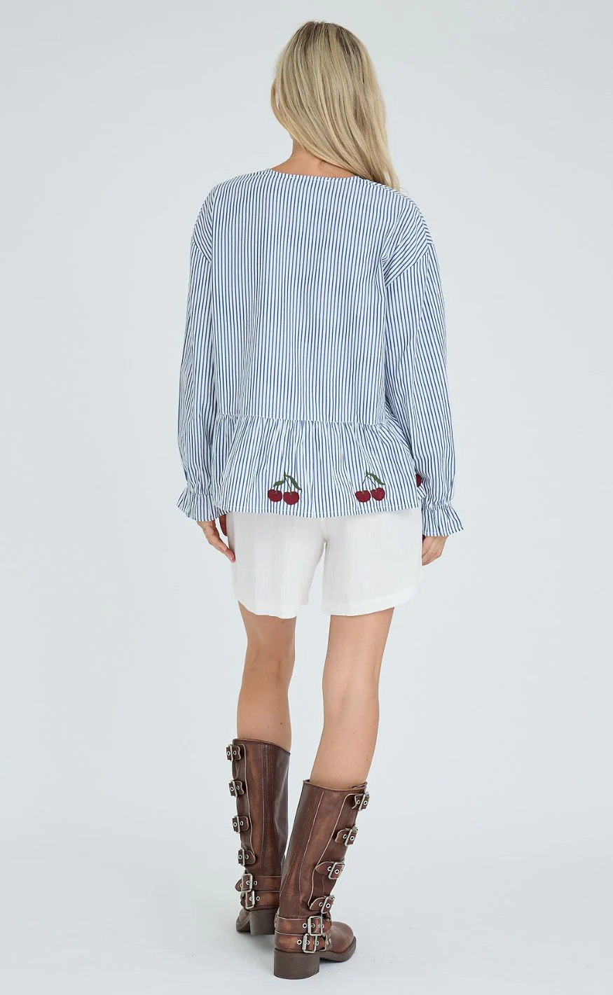 A-View Bluse - Alize - Blue/White Stribe - Image 4