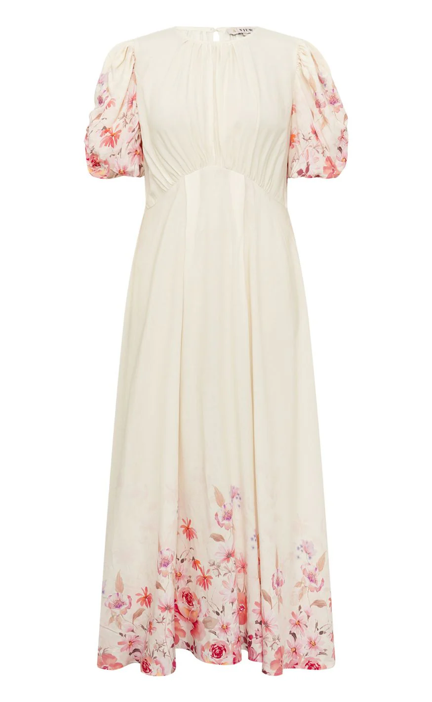 A-View Kjole - Botanic - Cream - Image 3