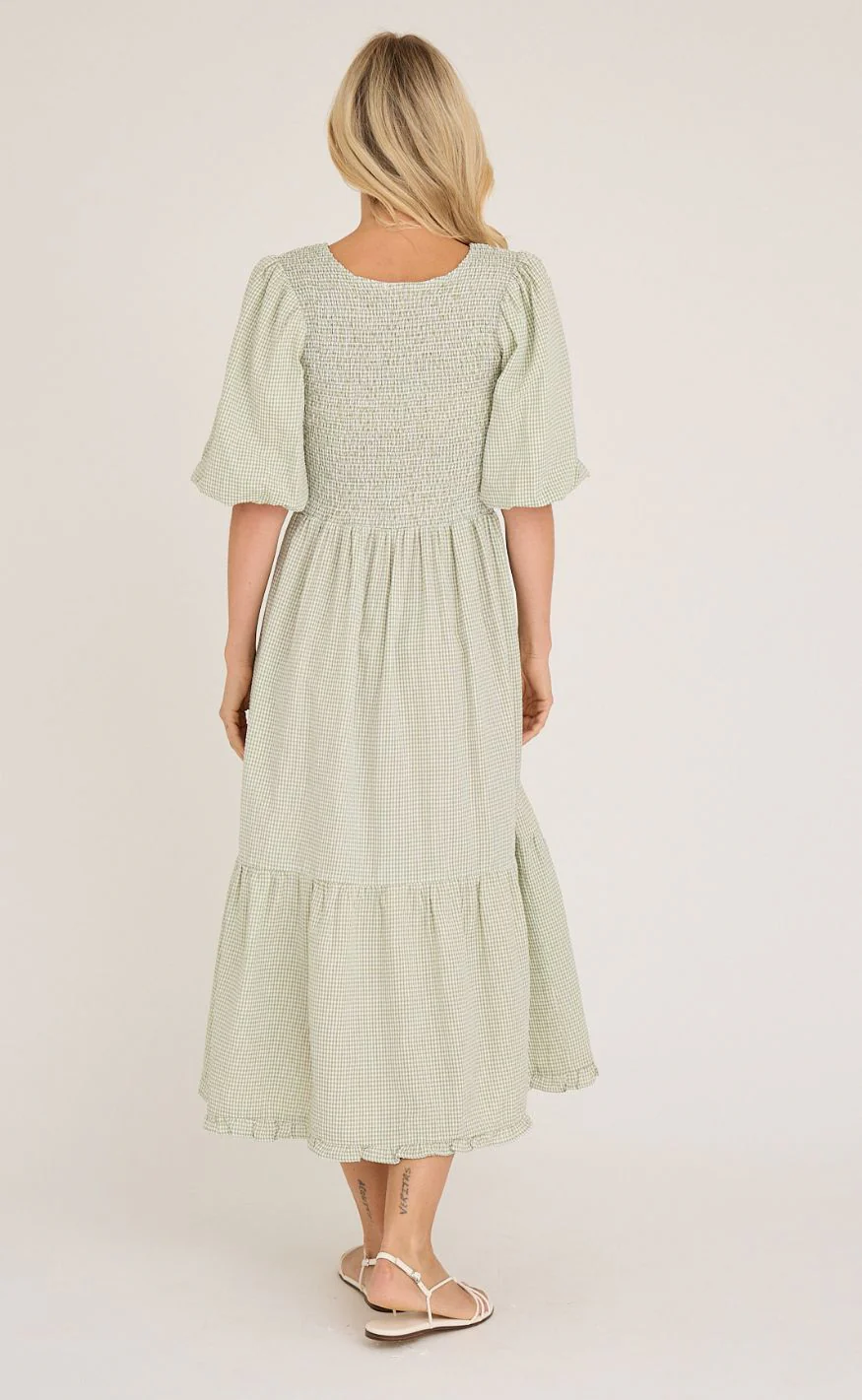 A-View Kjole - Signa - Dusty Green - Image 3