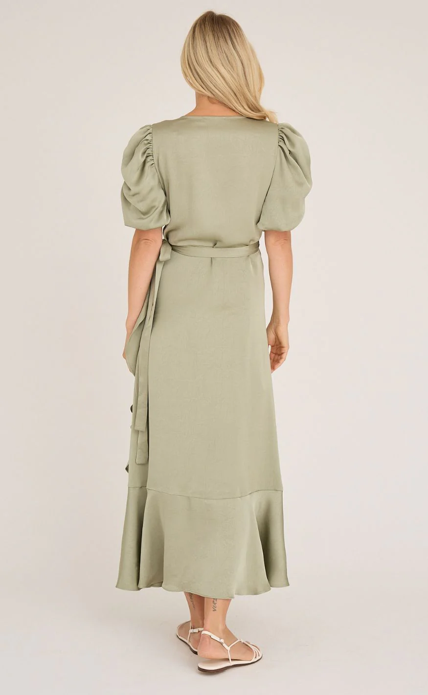 A-View Kjole - Sinda - Dusty Green - Image 3