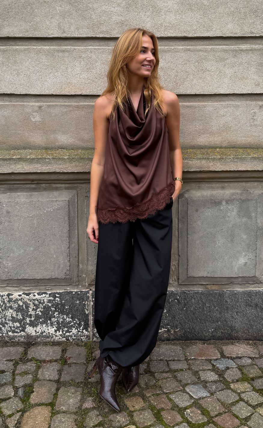 A-View Top - Katti Asymetric - Dark Brown - Image 3