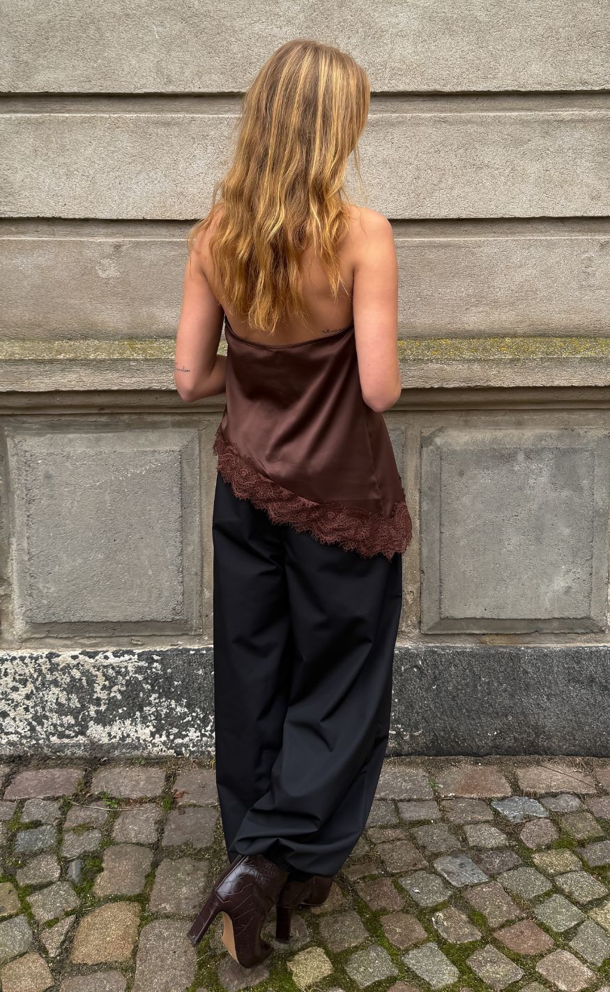 A-View Top - Katti Asymetric - Dark Brown - Image 4
