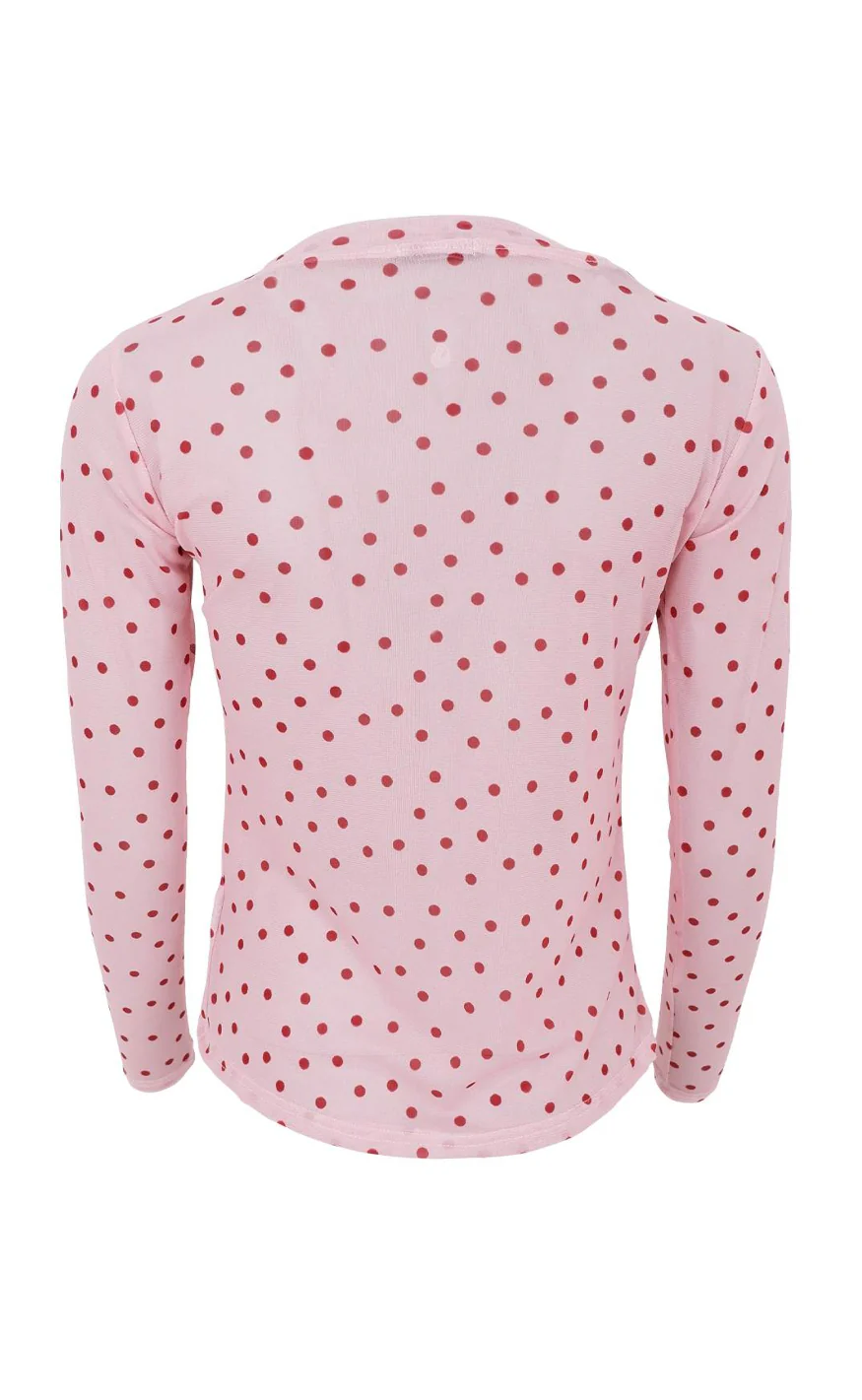 Black Colour Bluse - Annie Mesh - Rose Dot - Image 3