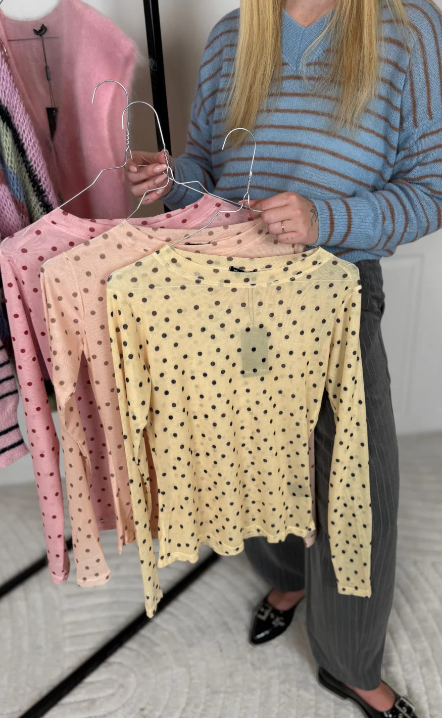 Black Colour Bluse - Annie Mesh - Rose Dot - Image 7