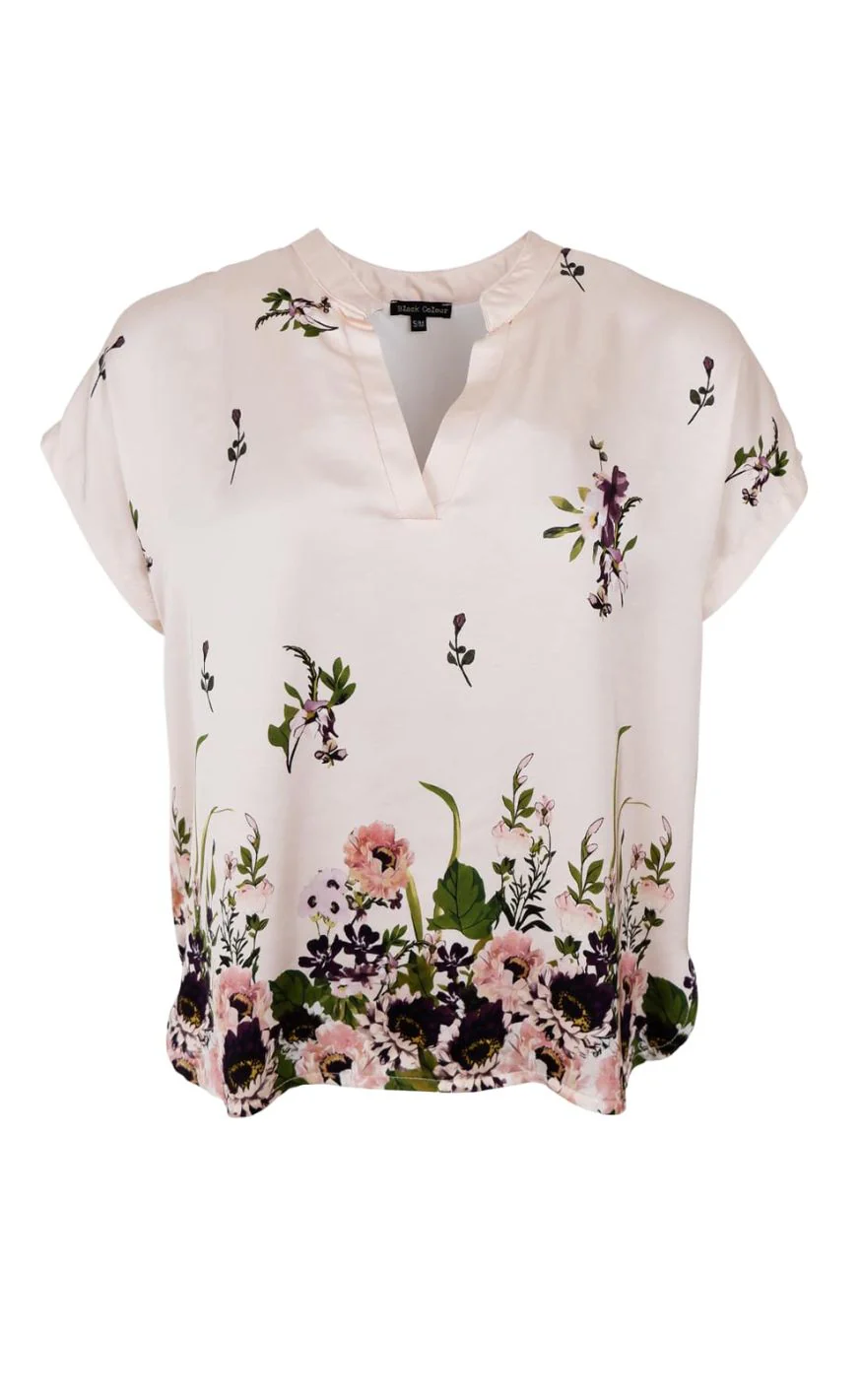 Black Colour Bluse - Beatrix SS - Natural - Image 2