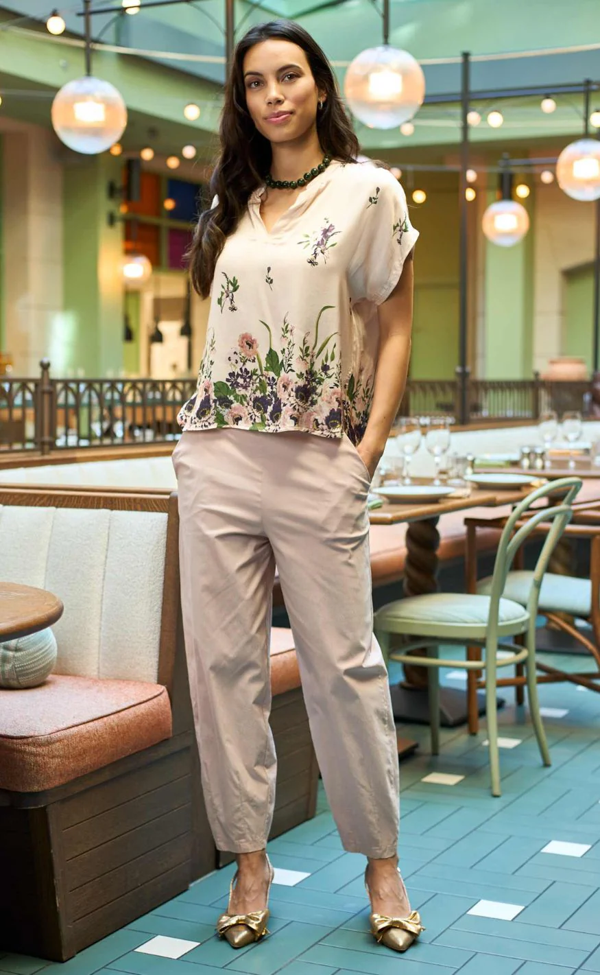 Black Colour Bluse - Beatrix SS - Natural - Image 3