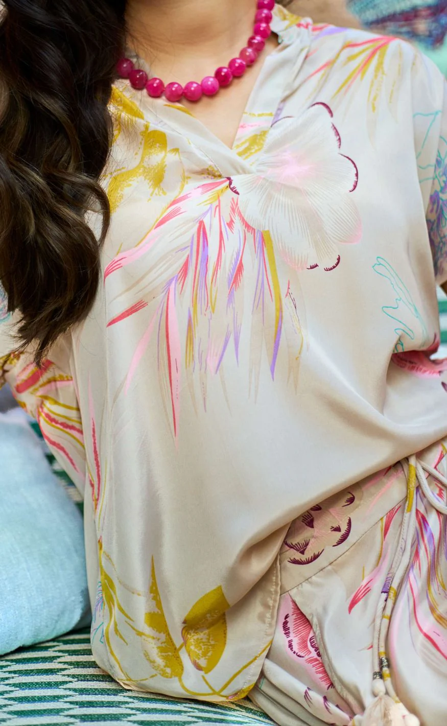 Black Colour Bluse - Luna Andrea S/S - Poppy Rose - Image 3