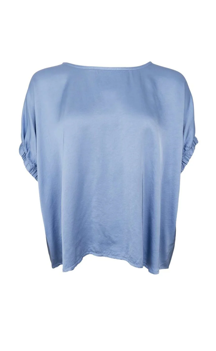 Black Colour Bluse - Mabel - Dust Blue - Image 2
