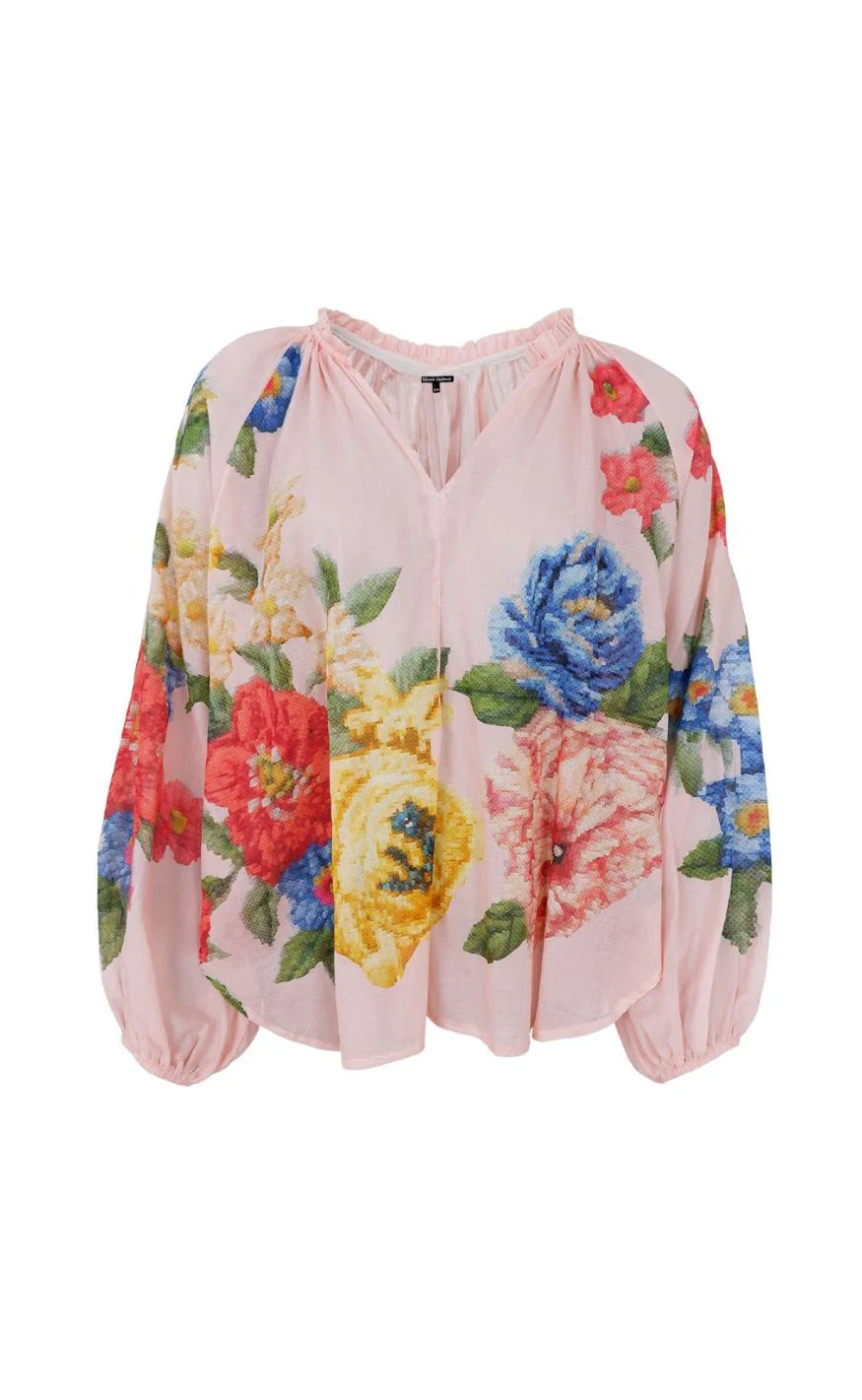 Black Colour Bluse - Norma - Rose - Image 2