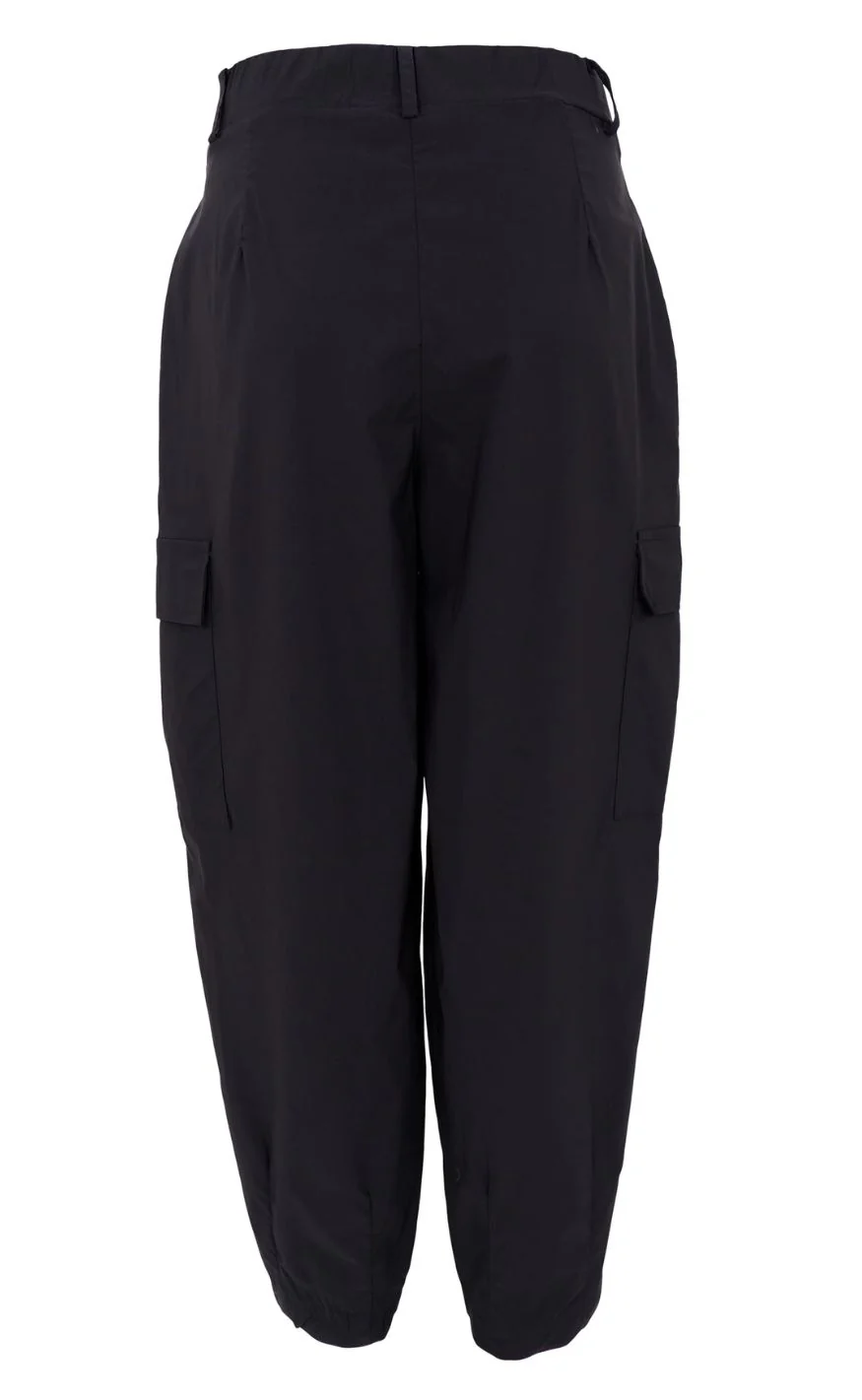 Black Colour Bukser - Davina Barrel Cargo - Black - Image 4