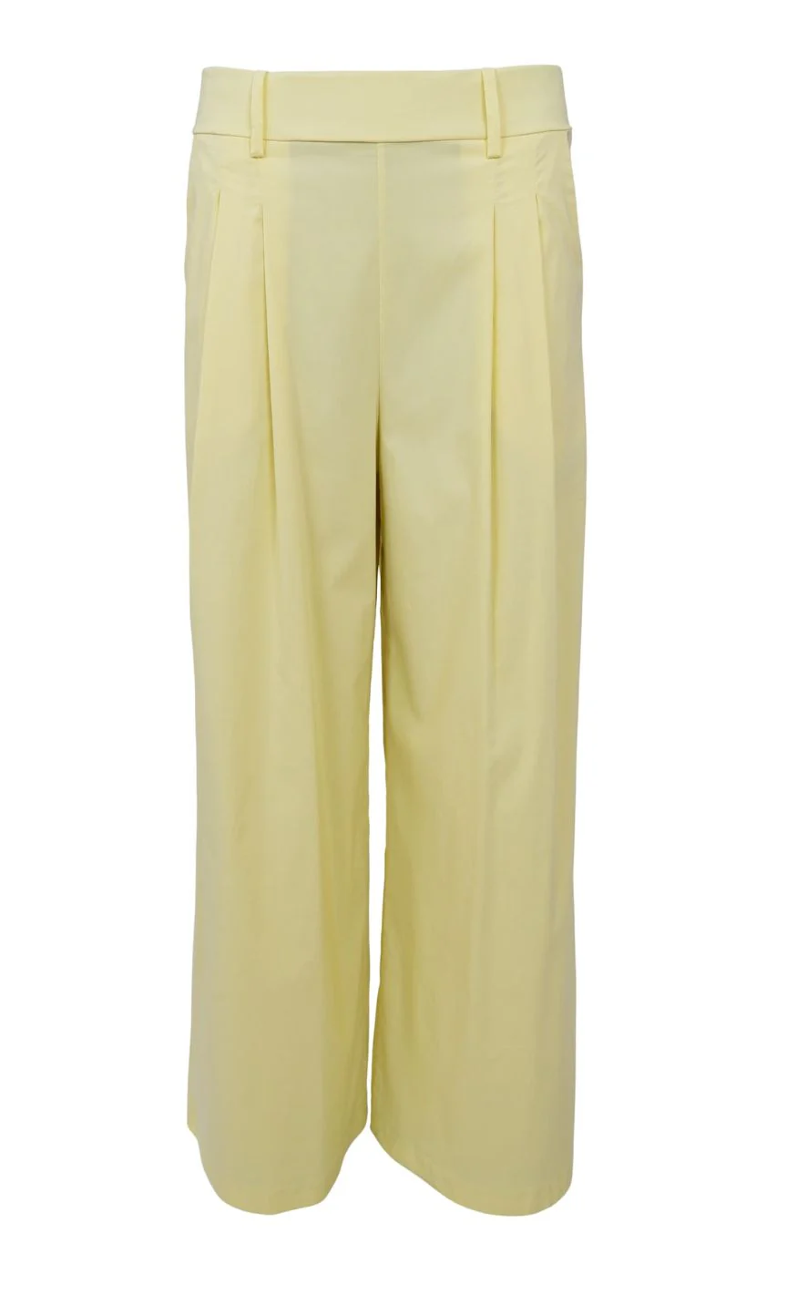 Black Colour Bukser - Davina Wideleg - Lt. Yellow - Image 2
