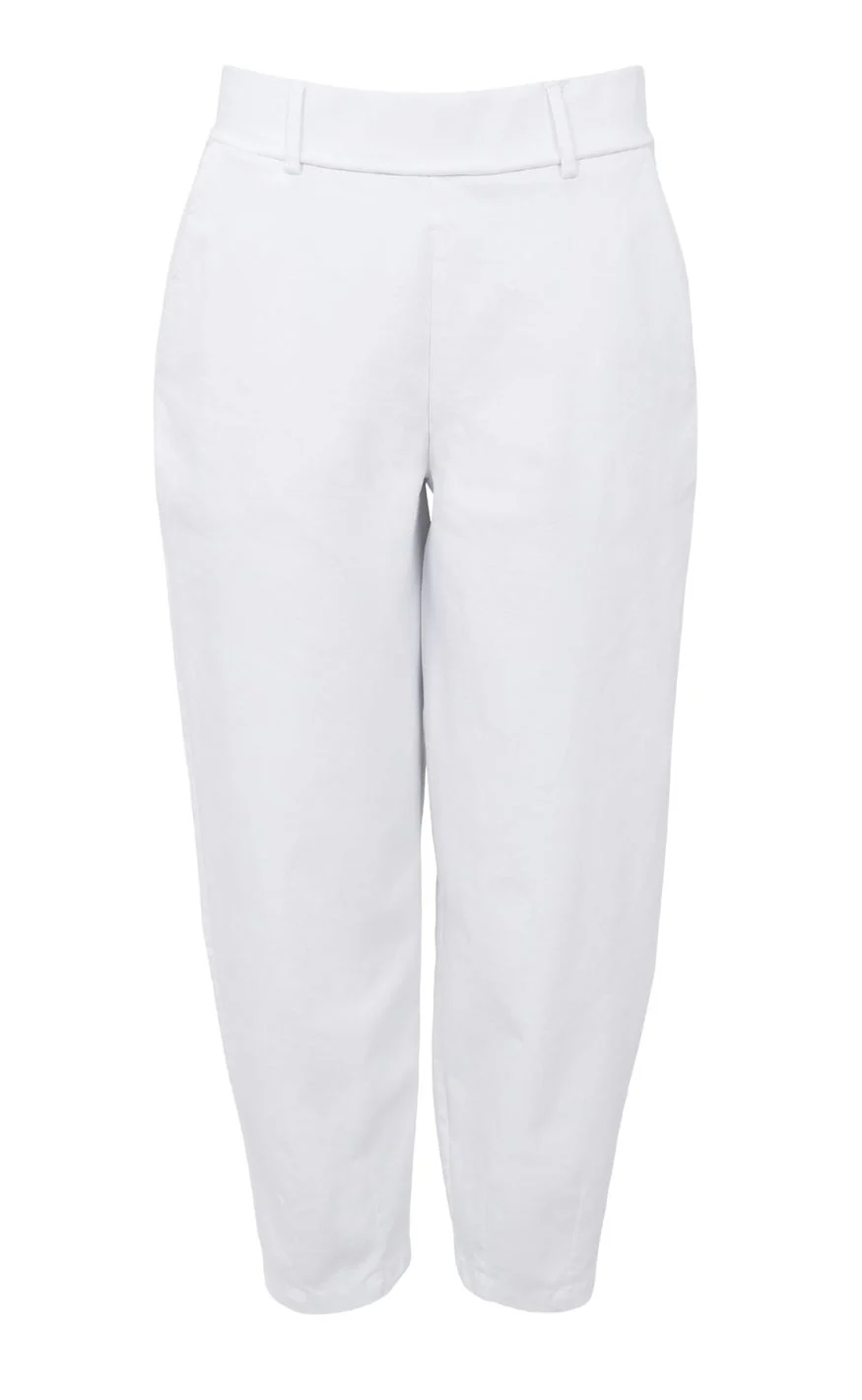 Black Colour Bukser - Denice Denim Barrel - White - Image 2