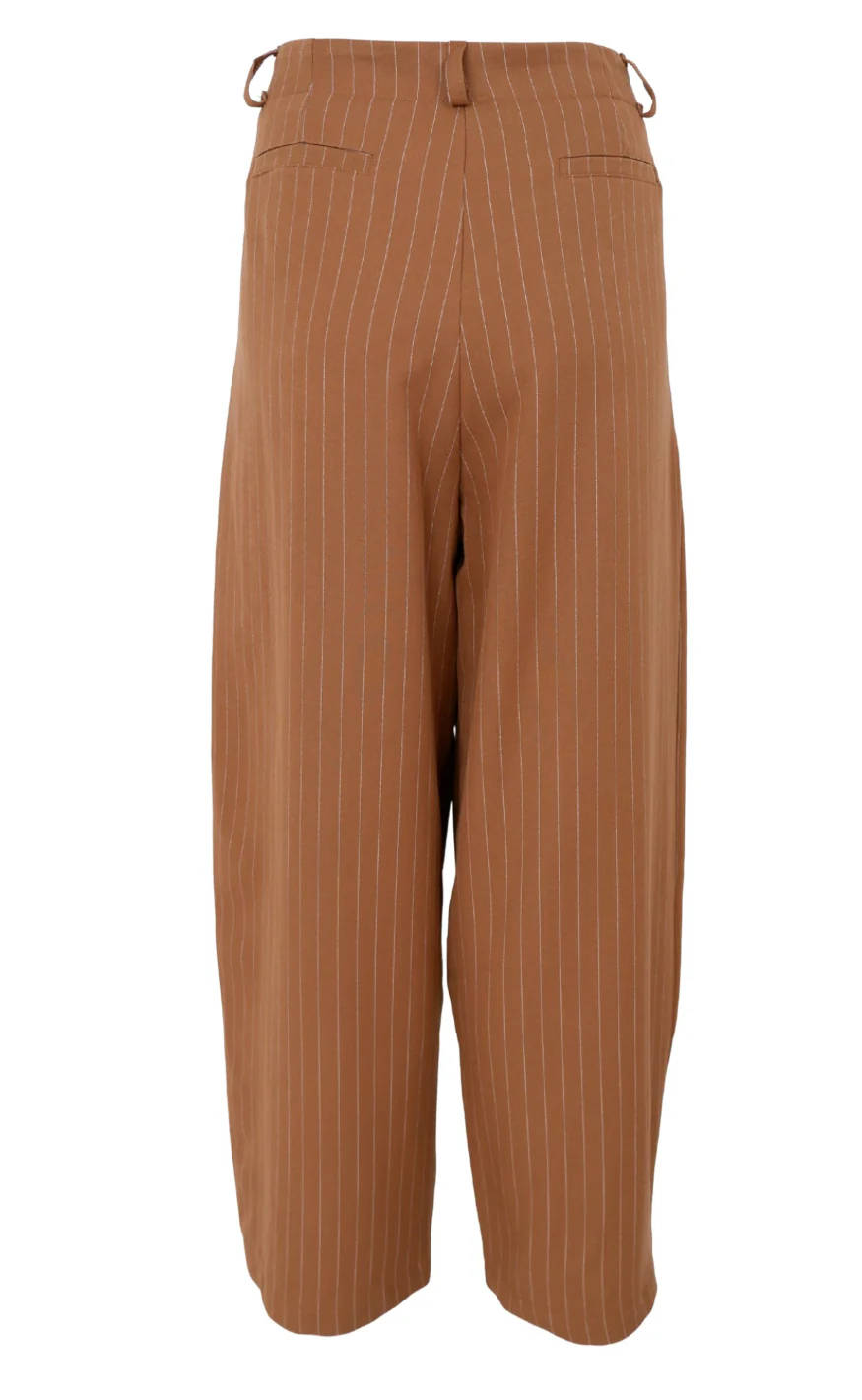 Black Colour Bukser - Verona Barrel - Camel - Image 3