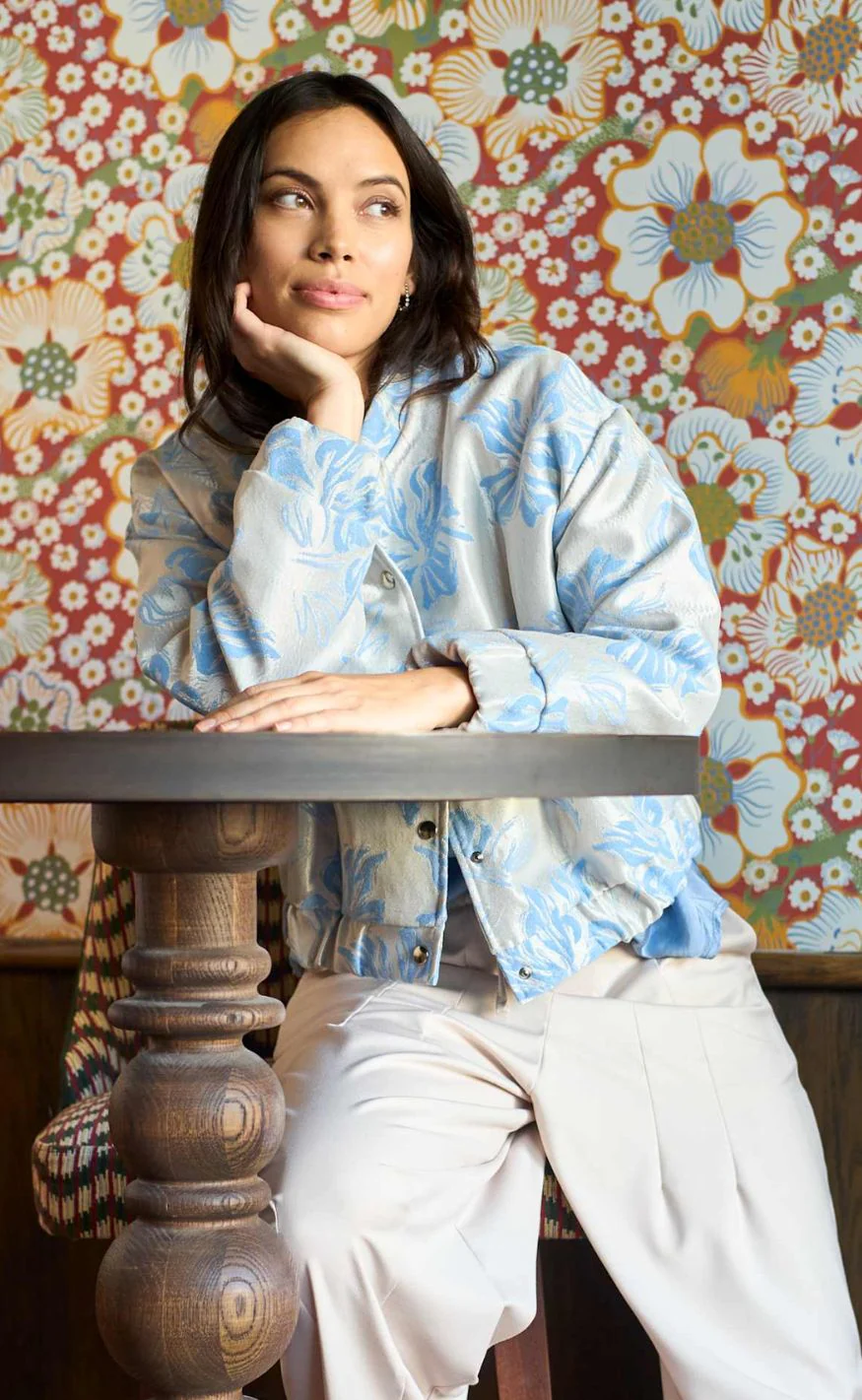 Black Colour Jakke - Jackline Bomber - Lt. Blue - Image 2