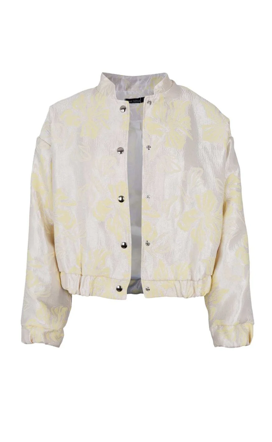 Black Colour Jakke - Jackline Bomber - Lt. Yellow - Image 3