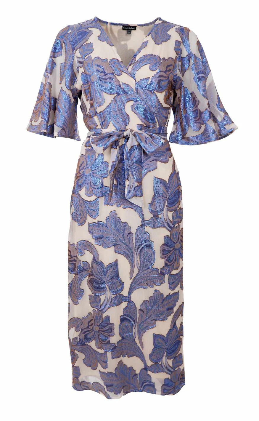 Black Colour Kjole - Kenzie Wrap - Blue - Image 2