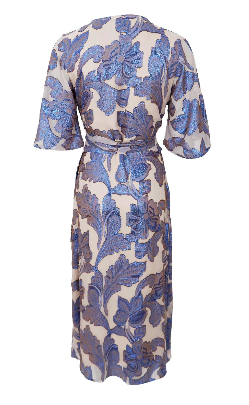Black Colour Kjole - Kenzie Wrap - Blue - Image 4
