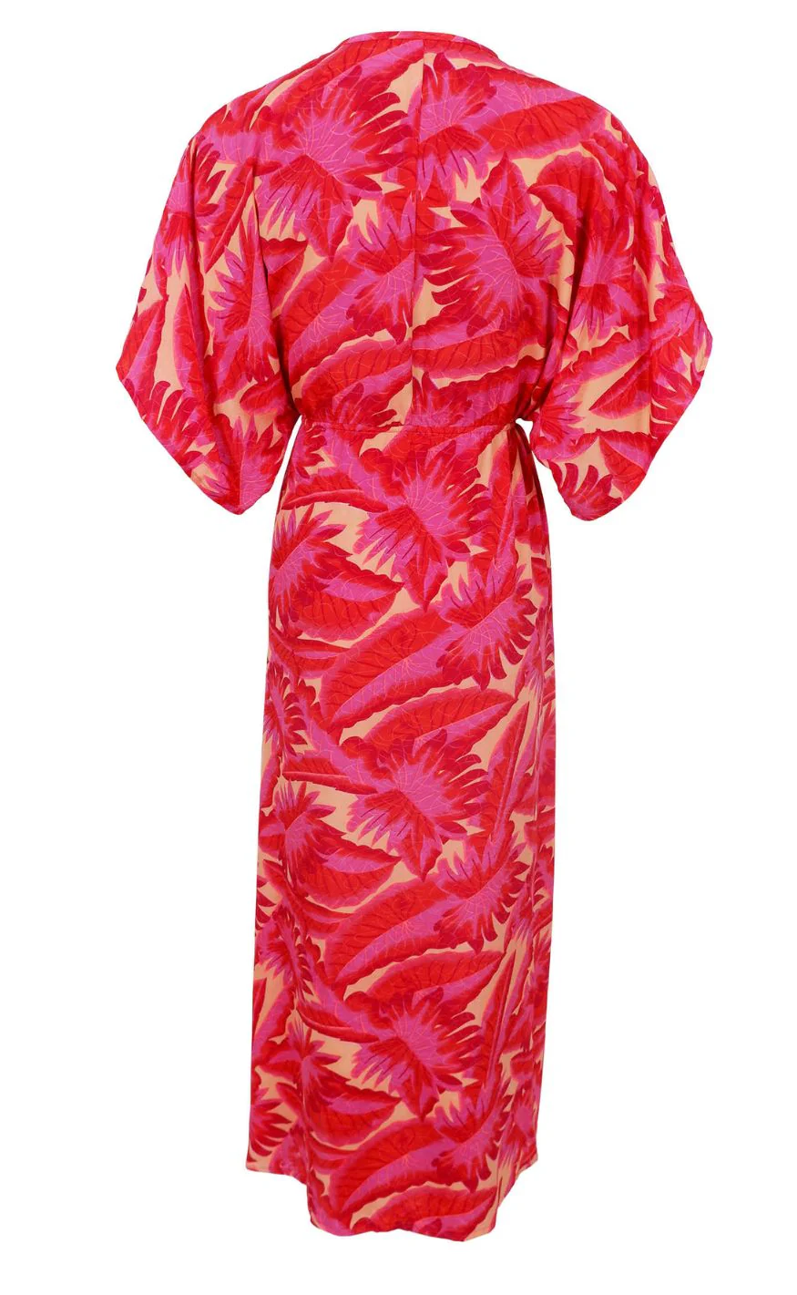 Black Colour Kjole - Luna Long V-neck - Epic Pink - Image 5