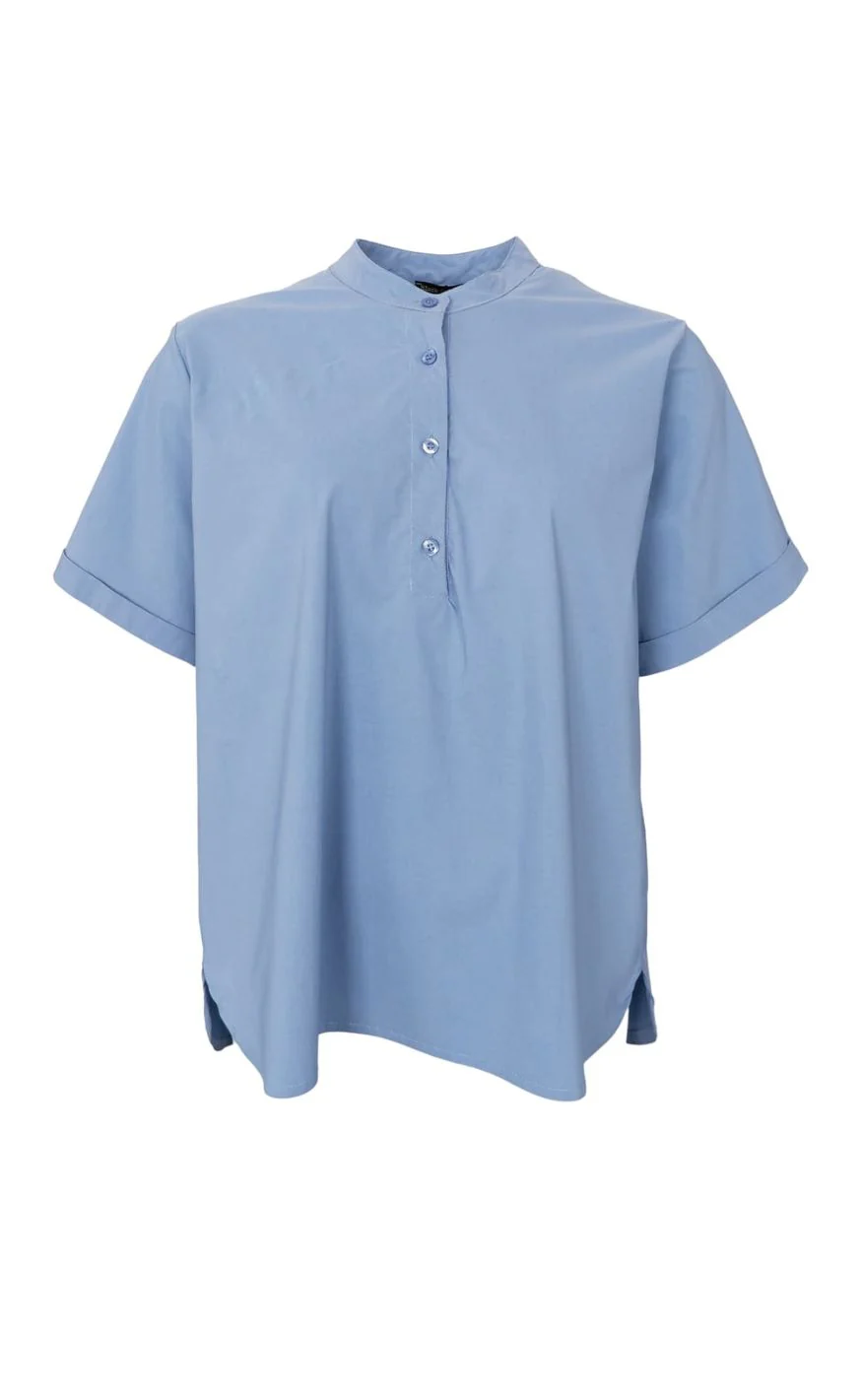 Black Colour Bluse - Davina - Dust Blue - Image 2