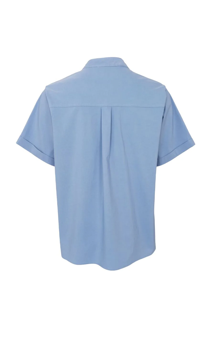 Black Colour Bluse - Davina - Dust Blue - Image 4