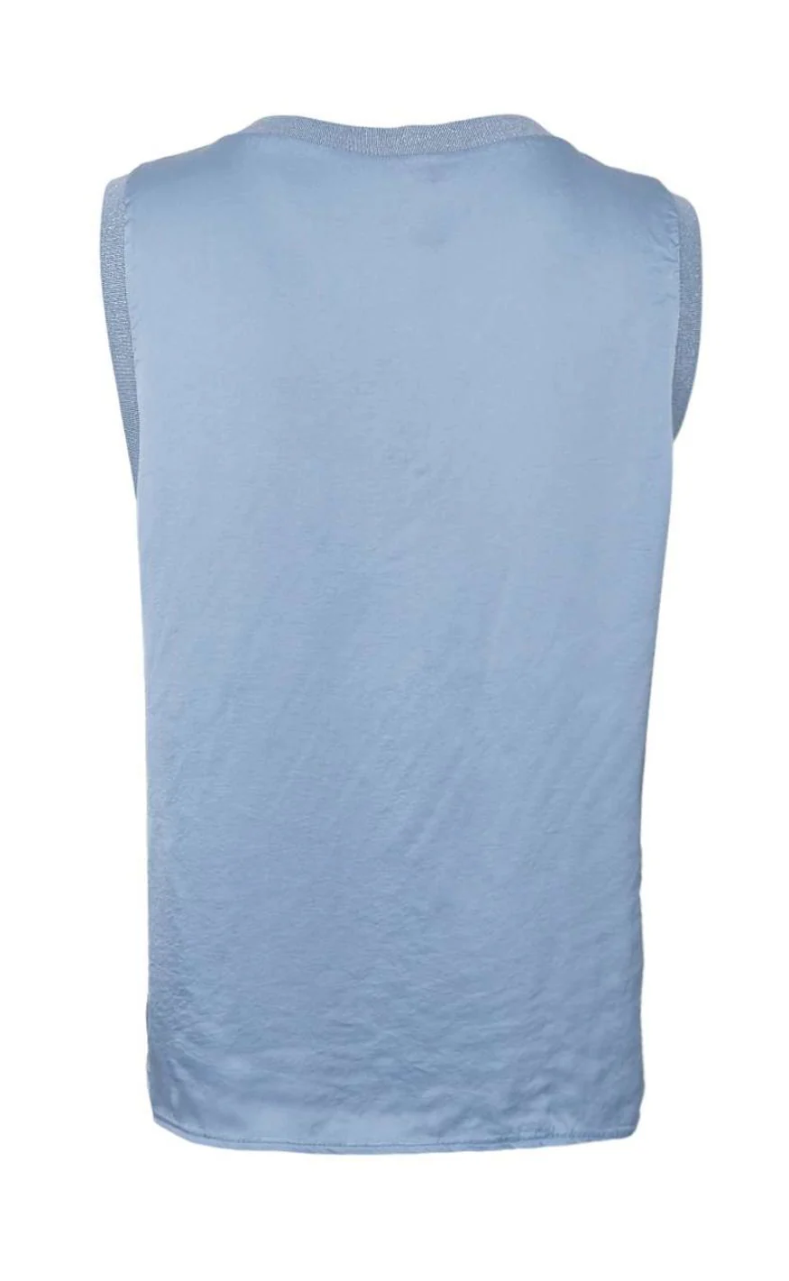 Black Colour Top - Mabel - Dust Blue - Image 2