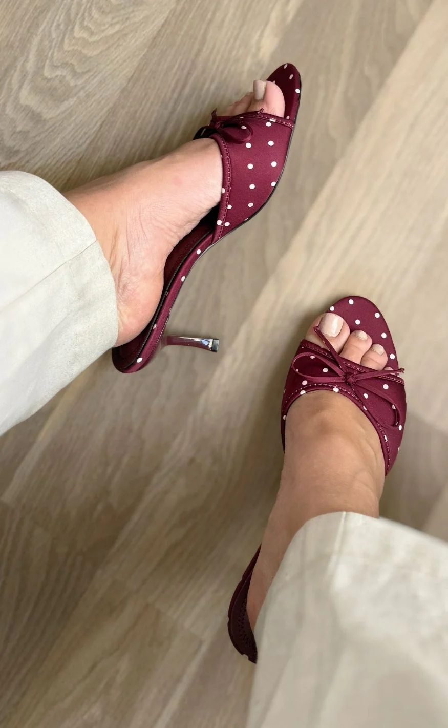 Chosen Stiletter - Yasmin Dot - Burgundy - Image 3