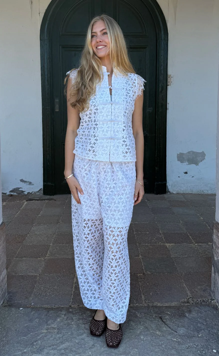 Conitnue Bluse - Molly Lace - White - Image 2