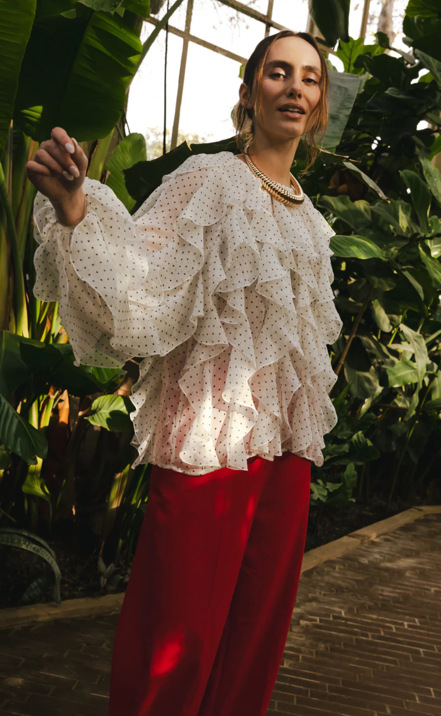 Cras Bluse - Rya - Ivory Mini Dot - Image 2