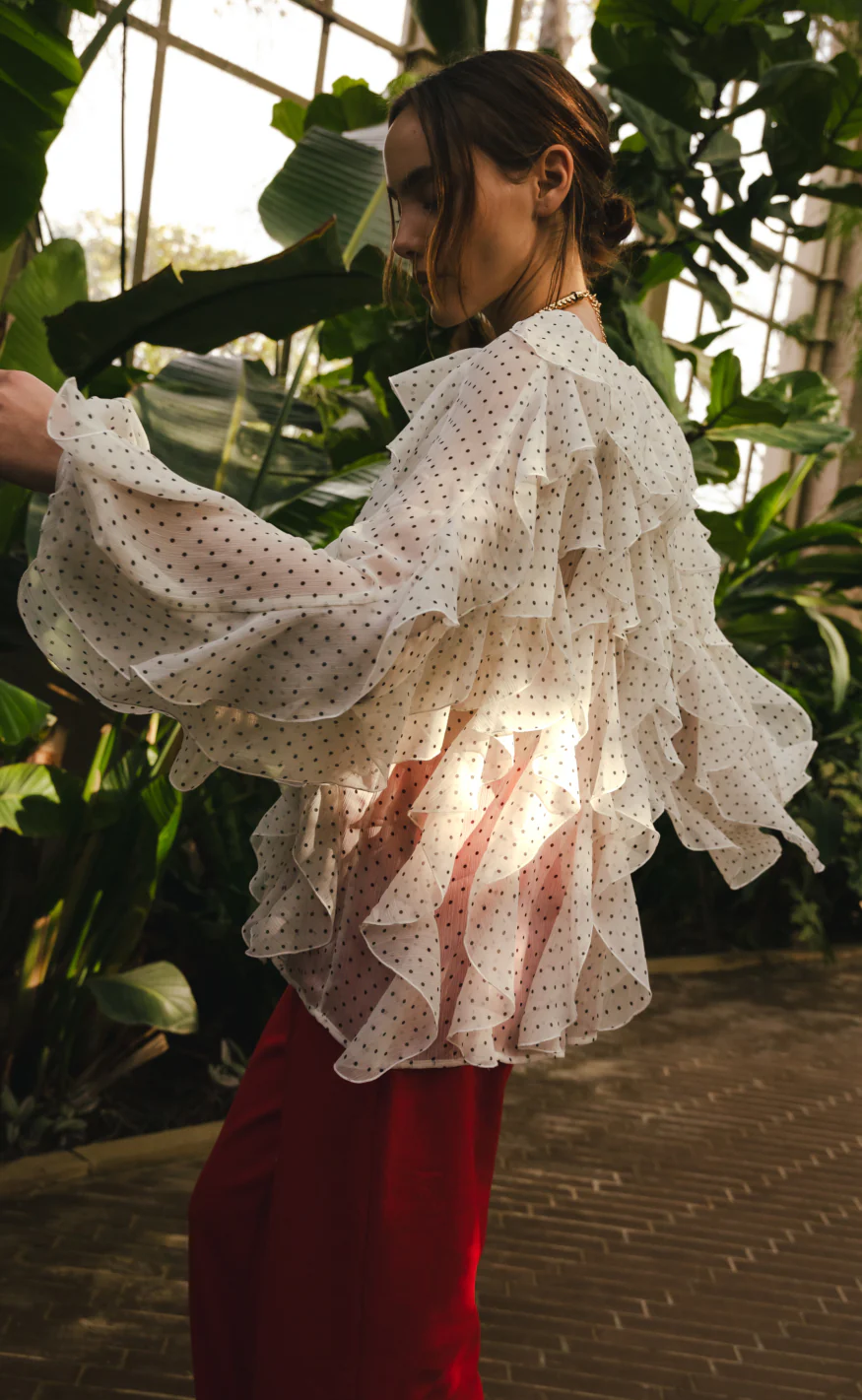 Cras Bluse - Rya - Ivory Mini Dot - Image 3