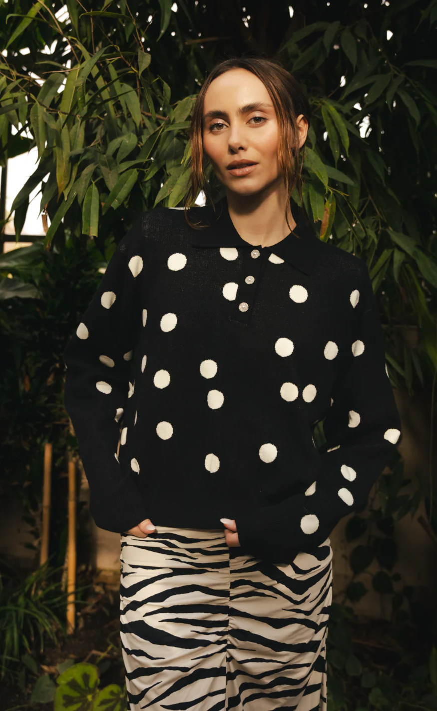 Cras Pullover - Love - Black White Dot - Image 2