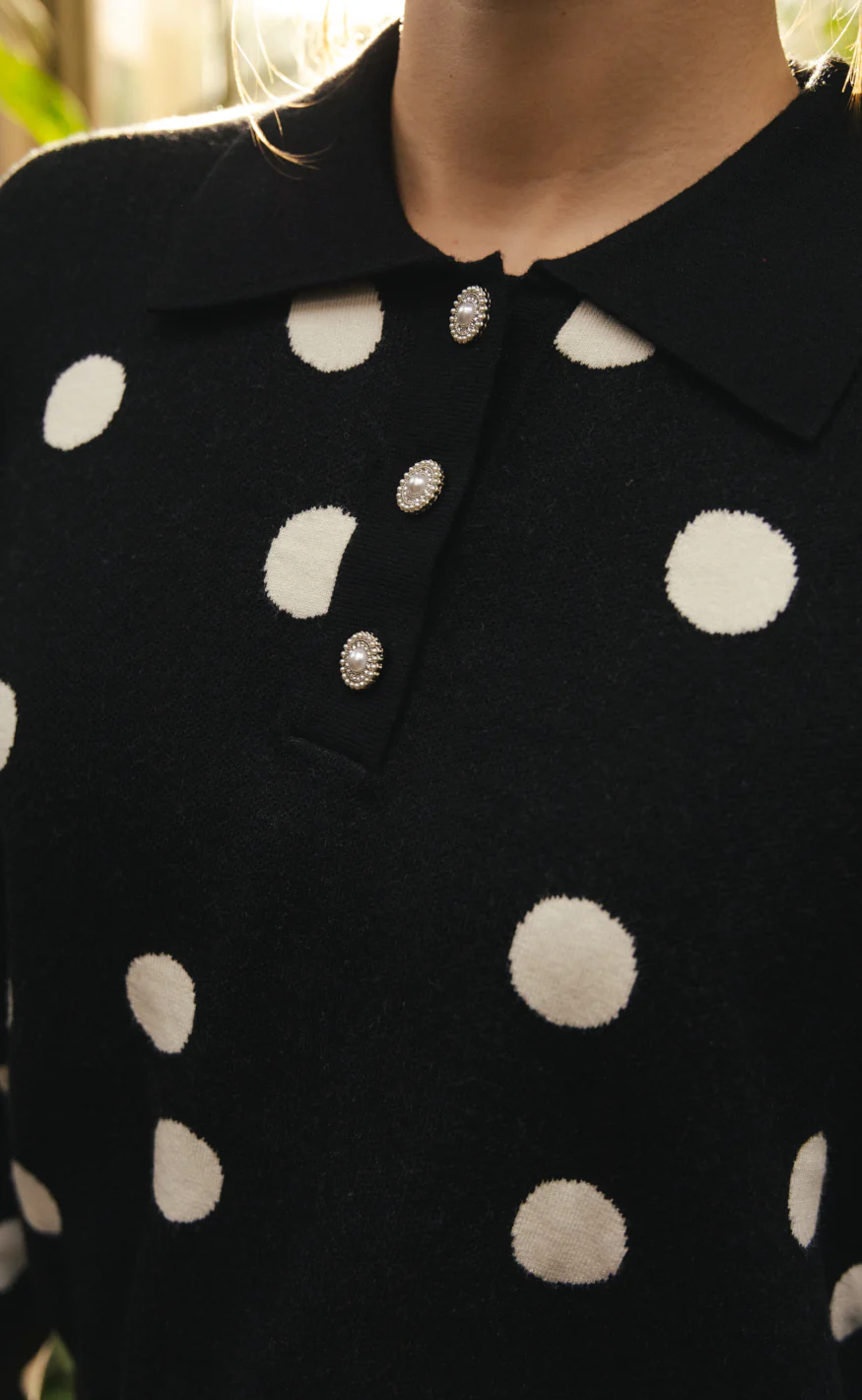 Cras Pullover - Love - Black White Dot - Image 4