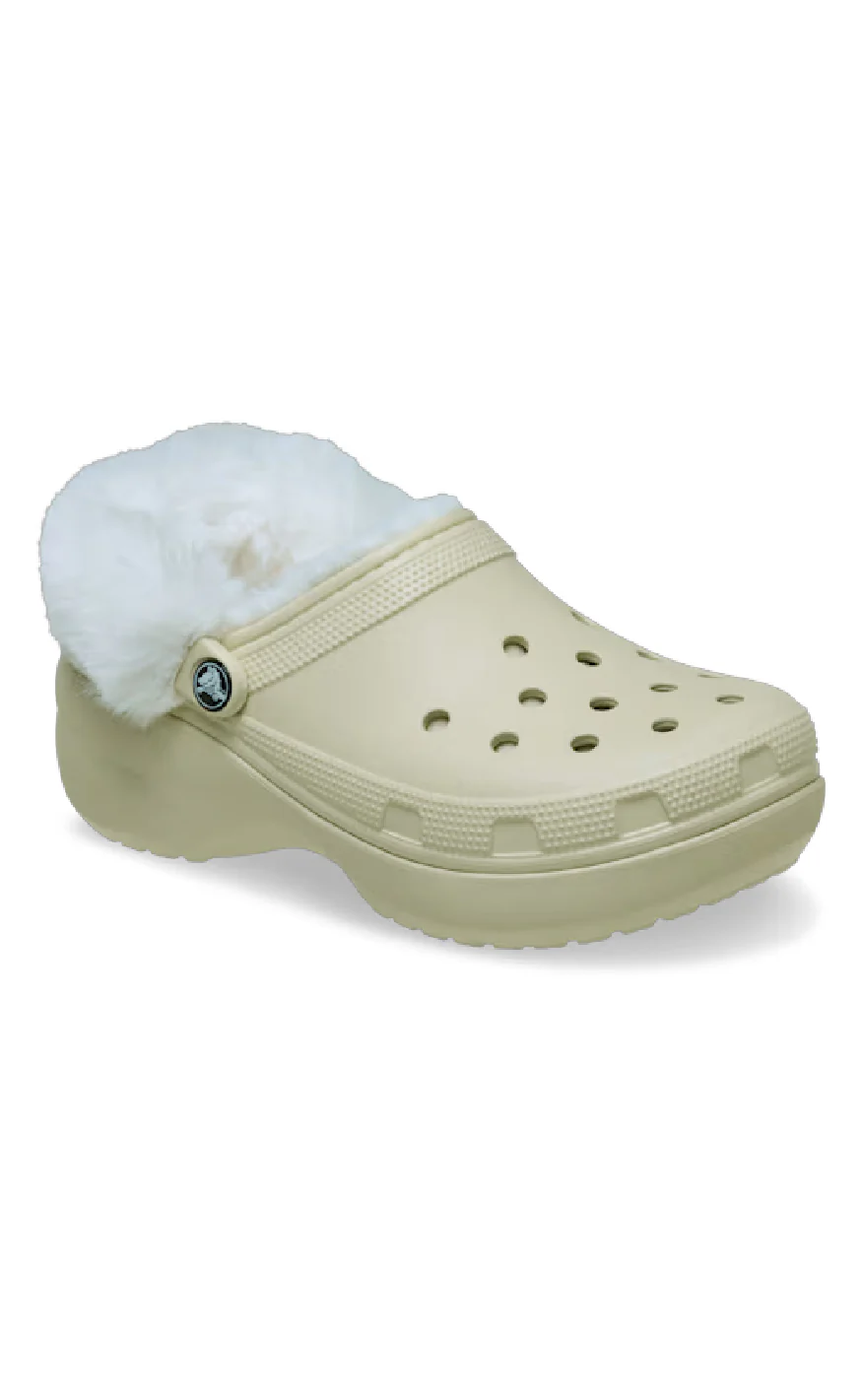 Crocs Træsko - Classic Platform Fuzz Lined - Bone - Image 2