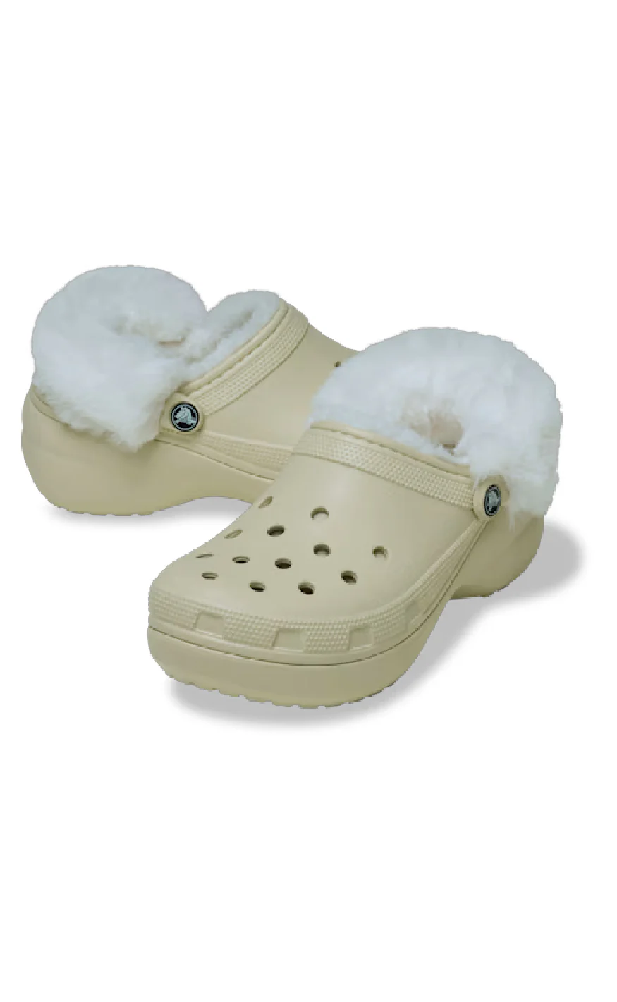 Crocs Træsko - Classic Platform Fuzz Lined - Bone - Image 5