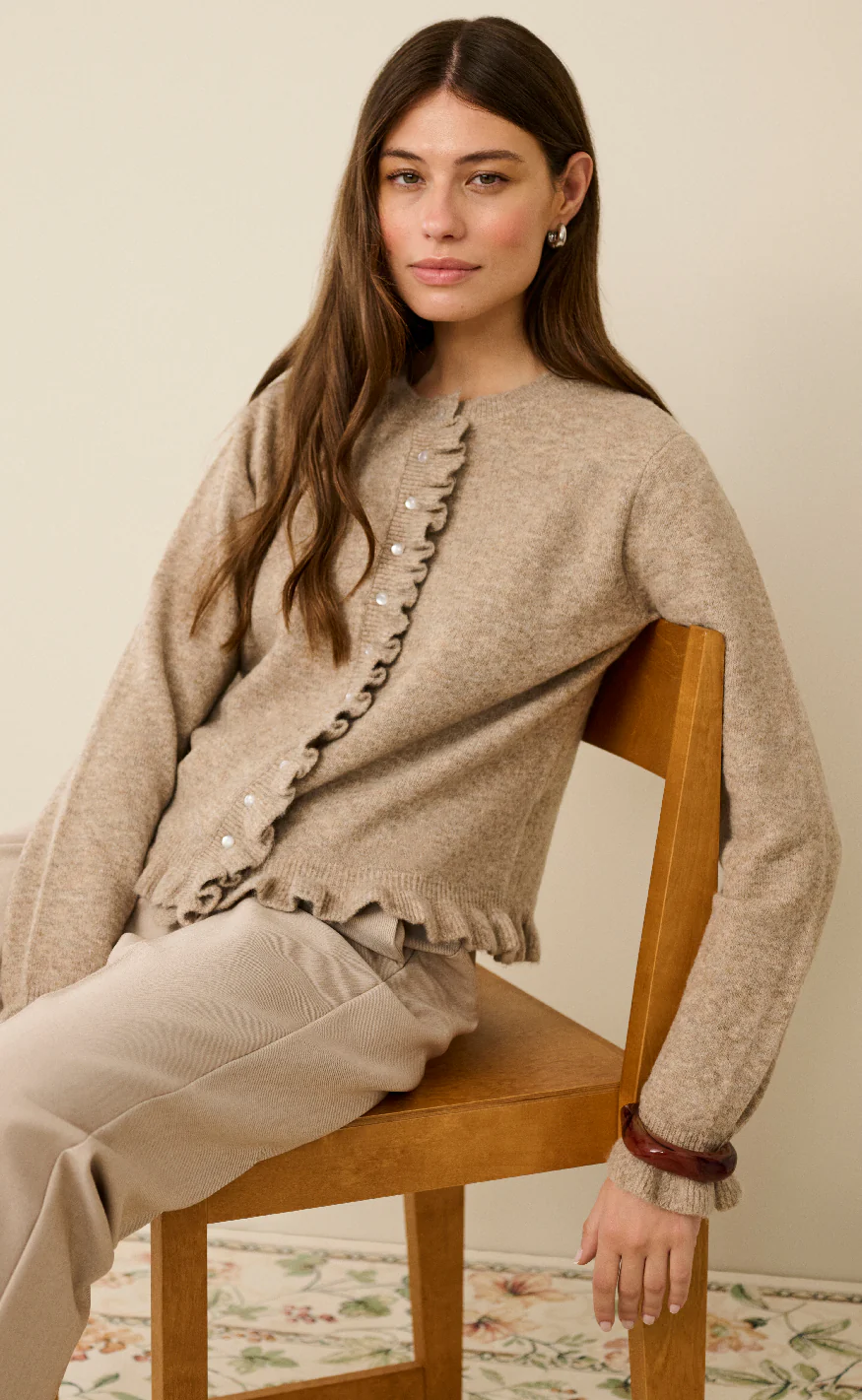 Culture Cardigan - Julietta - Dune Melange - Image 4