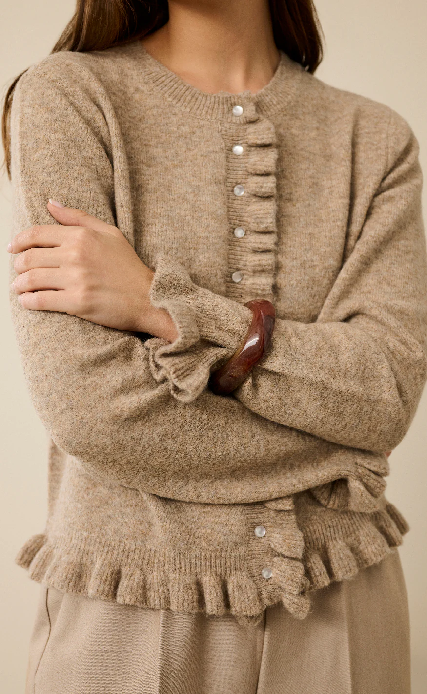 Culture Cardigan - Julietta - Dune Melange - Image 5