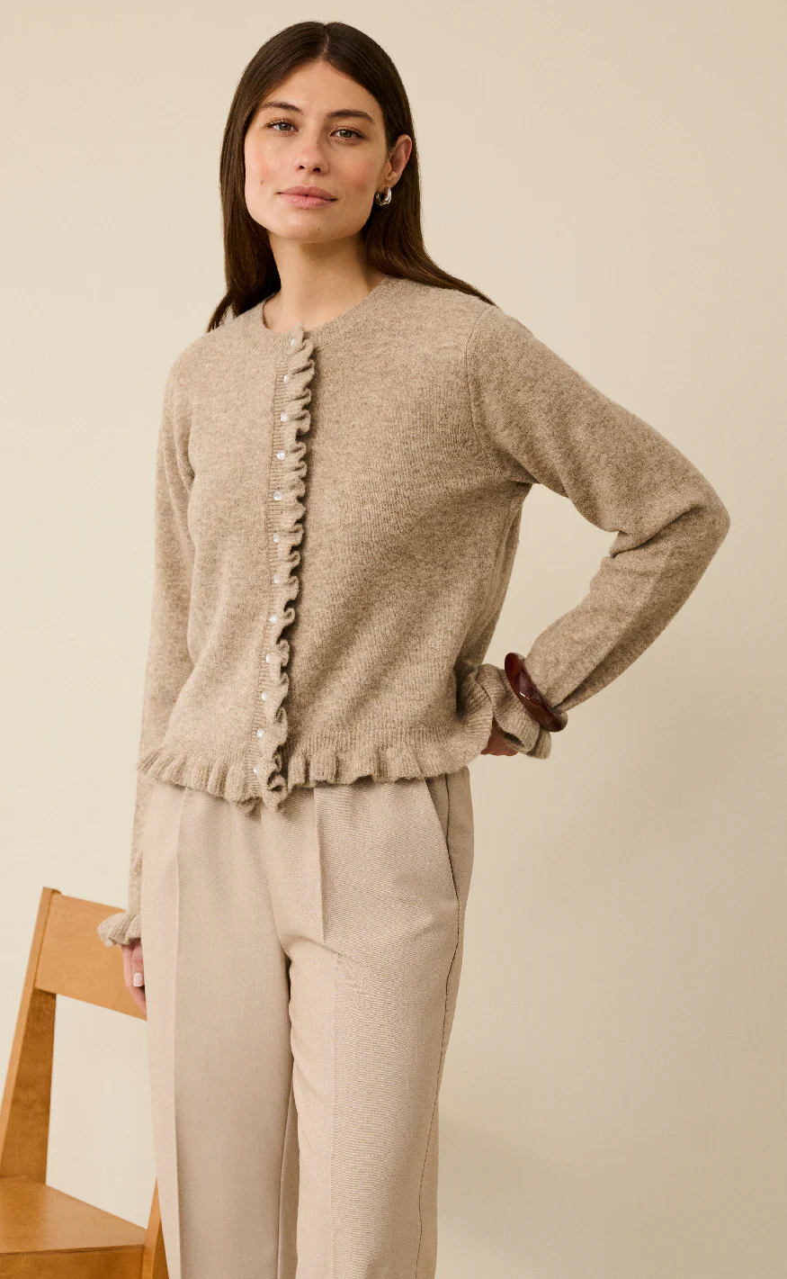 Culture Cardigan - Julietta - Dune Melange - Image 6