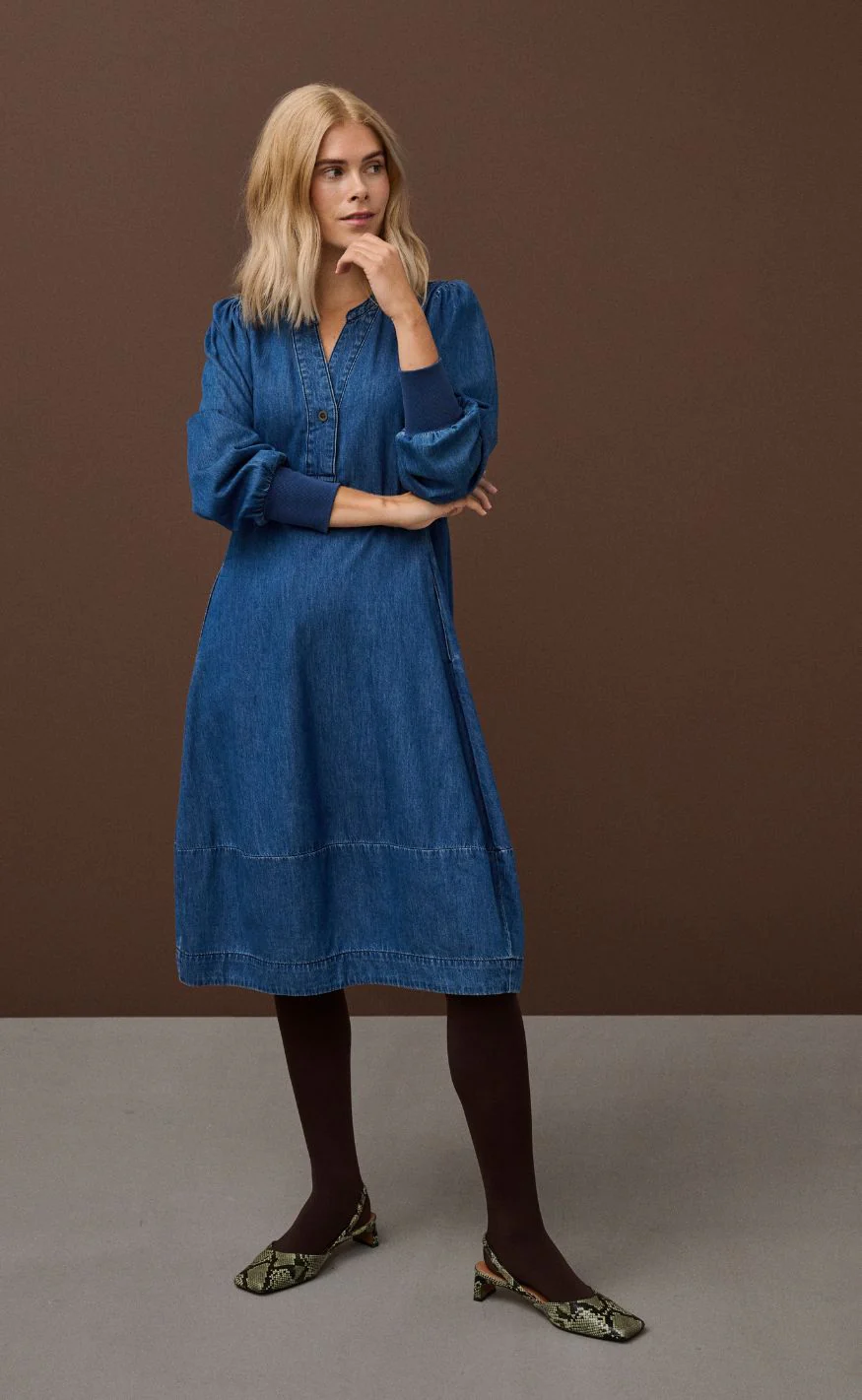 Culture Kjole - Allura Arpa - Dark Blue Wash - Image 3