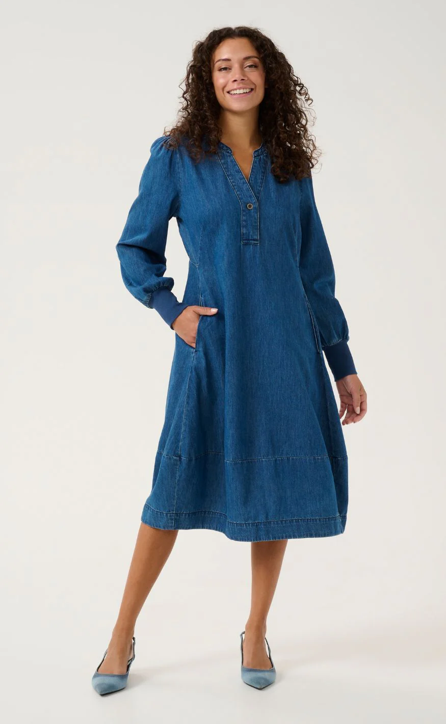 Culture Kjole - Allura Arpa - Dark Blue Wash - Image 5