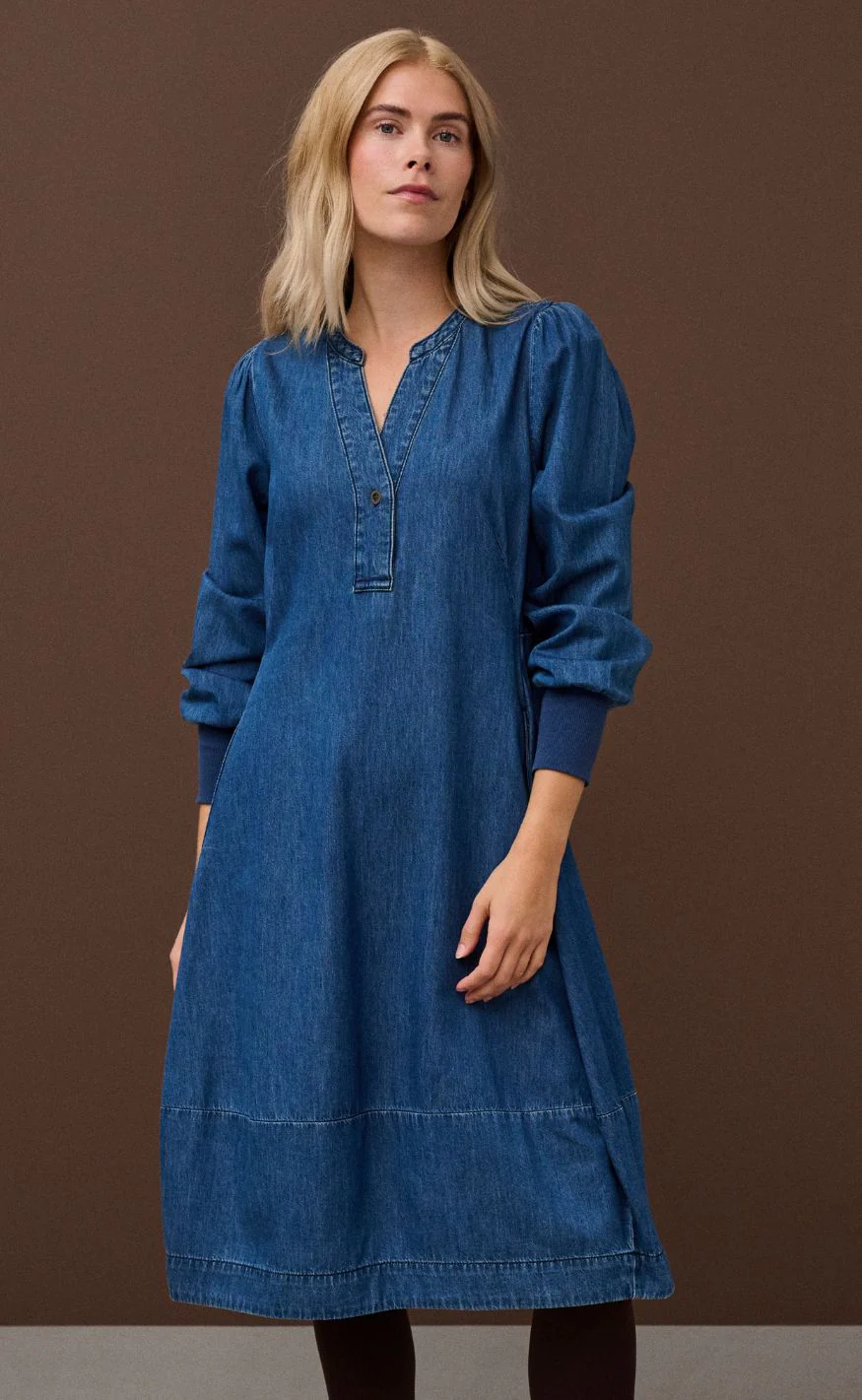 Culture Kjole - Allura Arpa Rib - Dark Blue Wash - Image 2