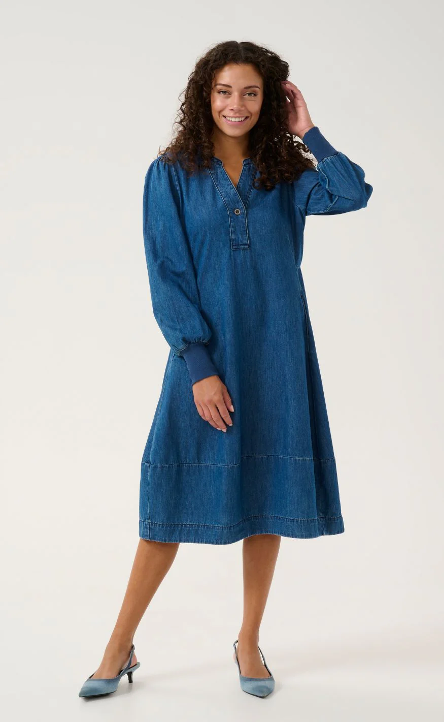 Culture Kjole - Allura Arpa Rib - Dark Blue Wash - Image 6