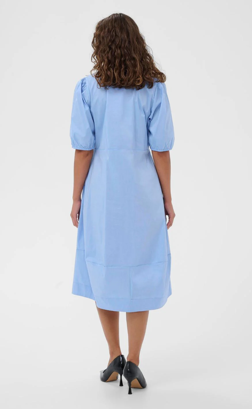 Culture Kjole - Antoinett SS Placket - Forever Blue - Image 3