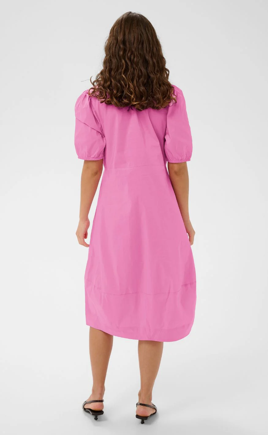 Culture Kjole - Antoinett SS Placket - Fuchsia Pink - Image 5