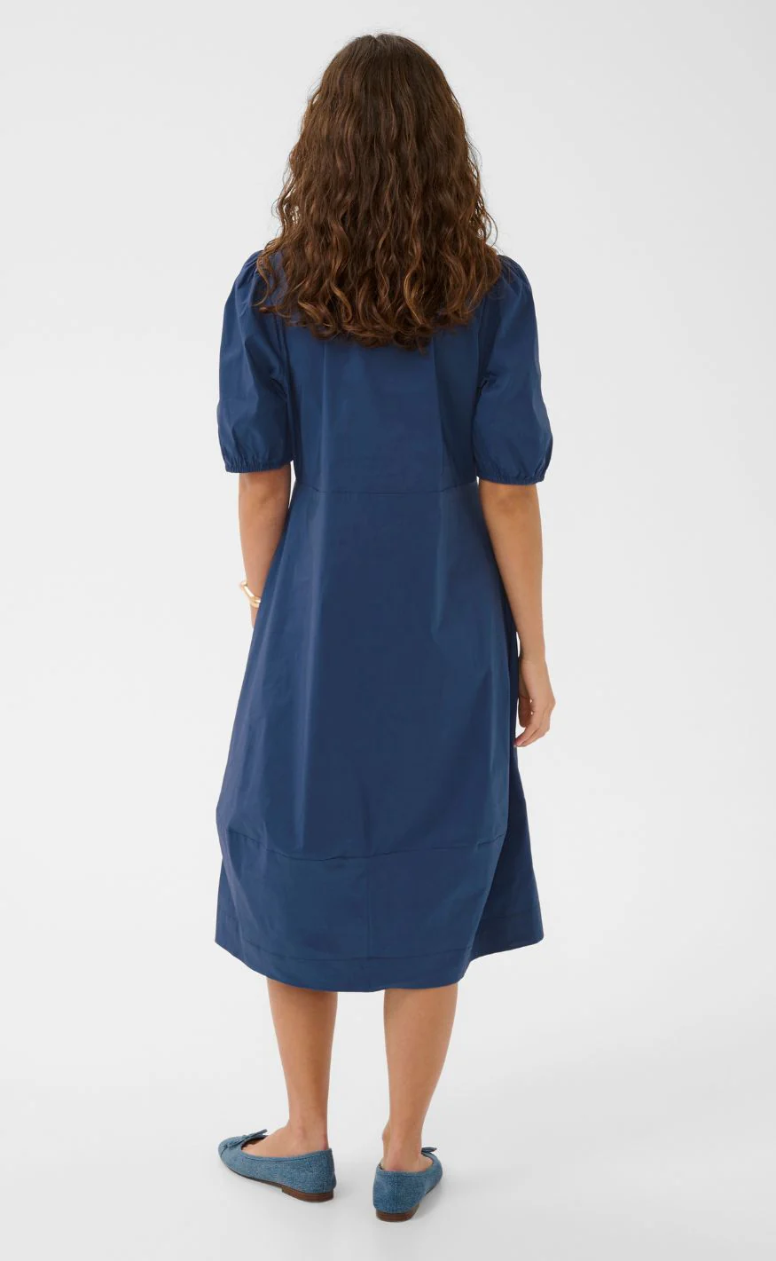 Culture Kjole - Antoinett SS Placket - True Navy - Image 5