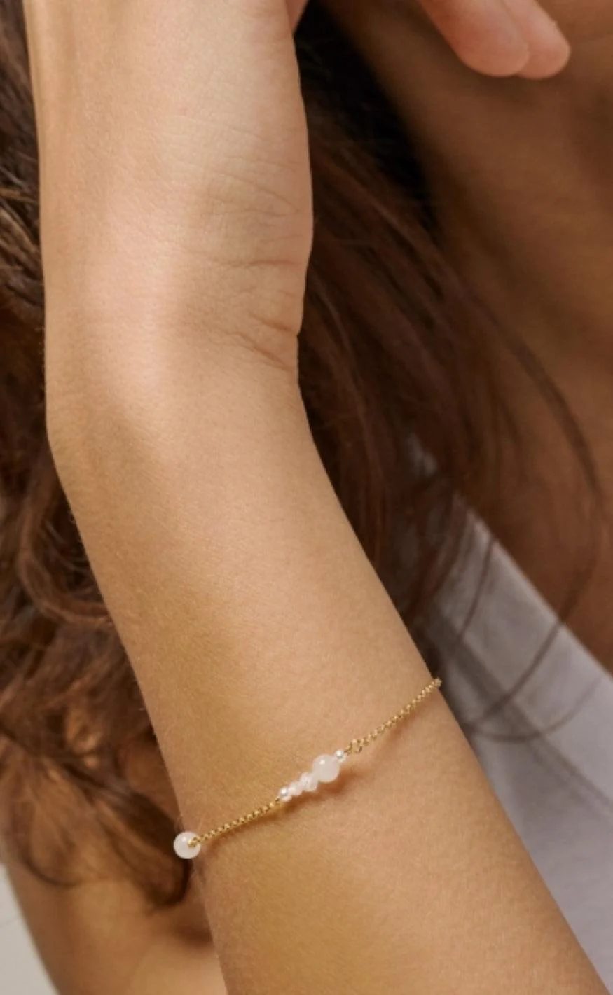 ENAMEL Copenhagen Armbånd - Sofia - White and Pearls - Image 2
