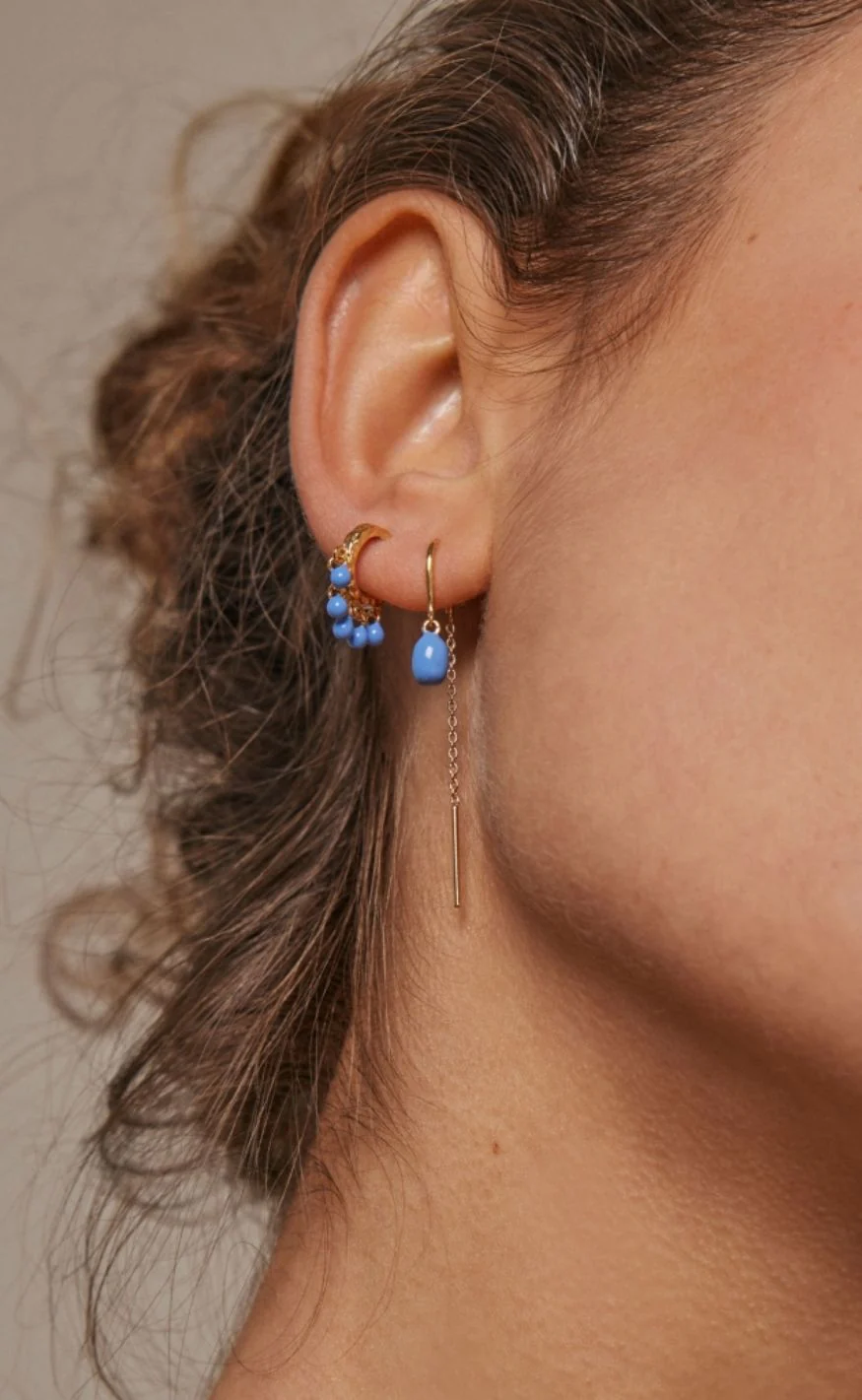 Enamel Copenhagen Øreringe - Eleanor - Cornflower - Image 2