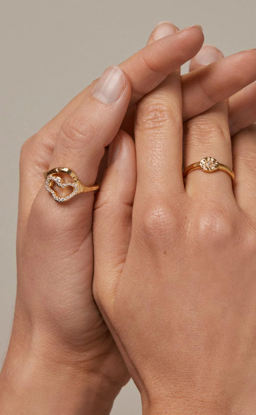 ENAMEL Copenhagen Ring - Vera - Clear/Gold Colour - Image 3