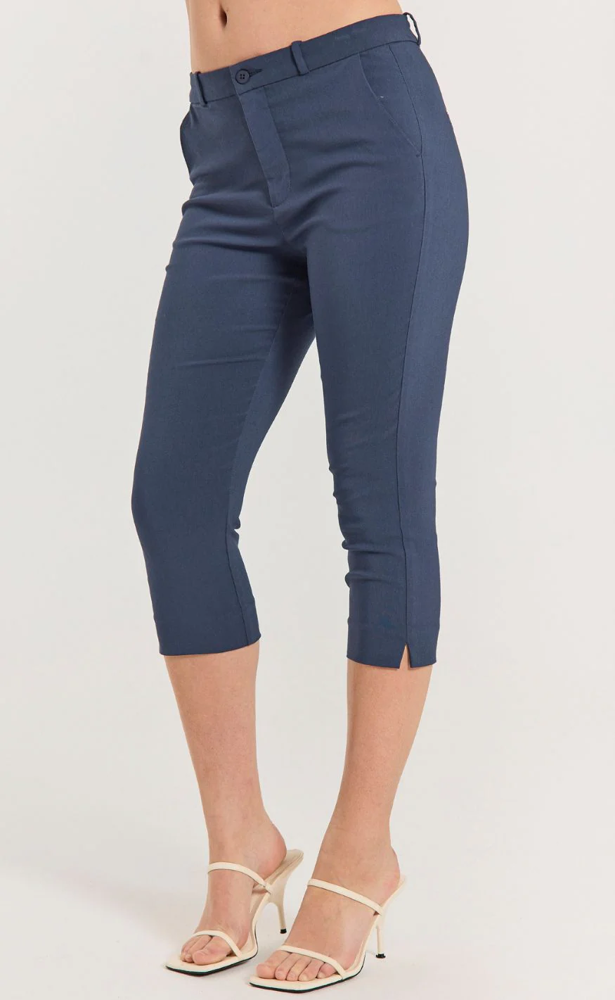 Freequent Bukser - Solvej Capri - Navy Blazer - Image 2