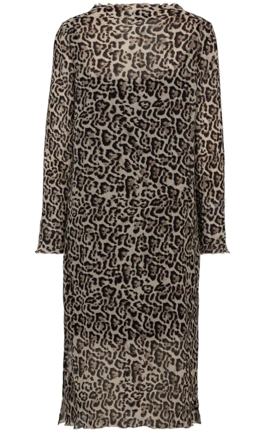 Freequent Kjole - Edelyn - Oxford Tan w. Black - Image 4