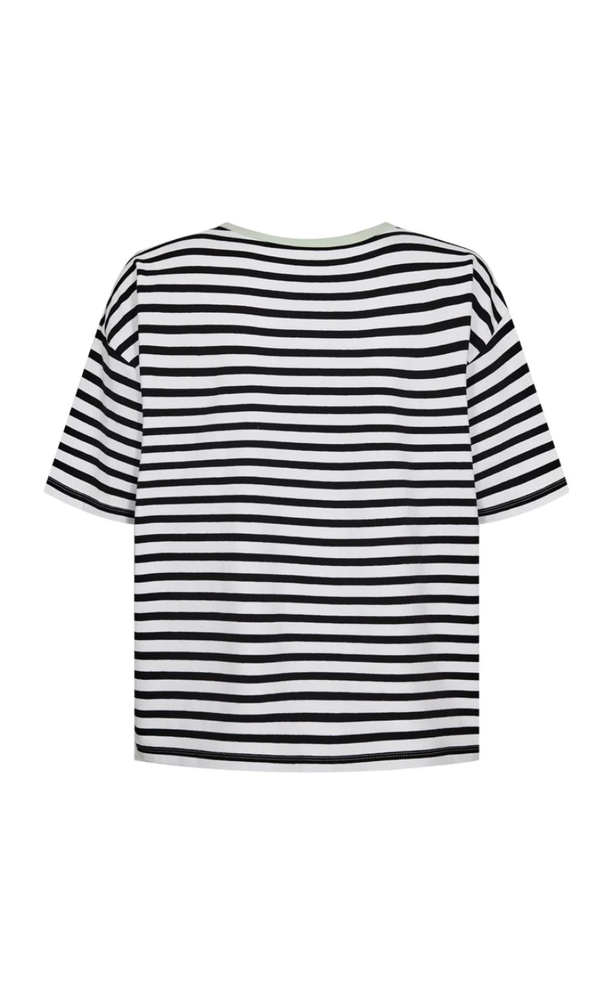 Freequent T-Shirt - Fenjal - Brilliant White w. Black - Image 4